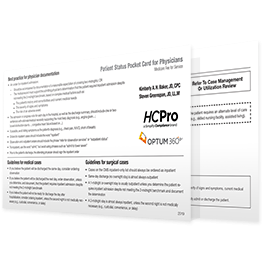 Patient Status Pocket Cards for Physicians